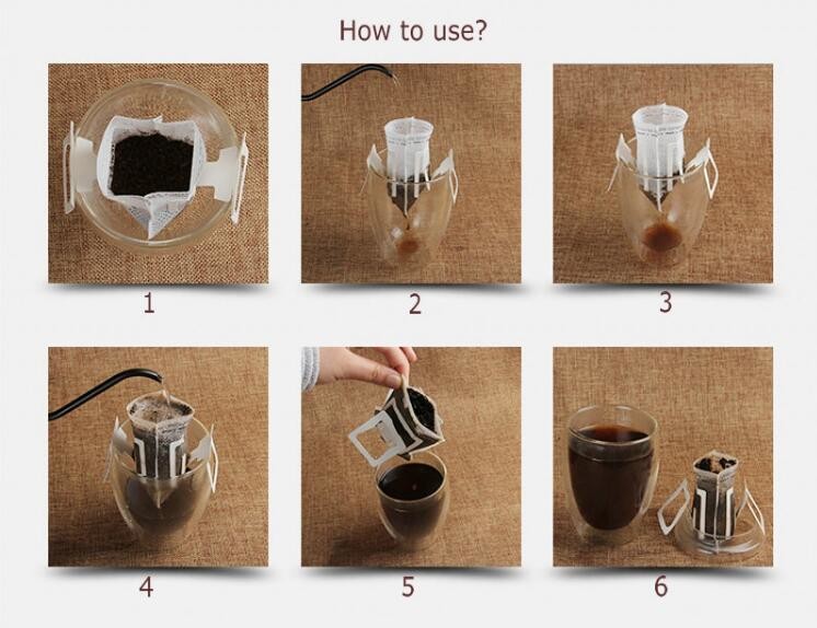 Office Hanging Ear Non Woven Drip Coffee Filter Bags