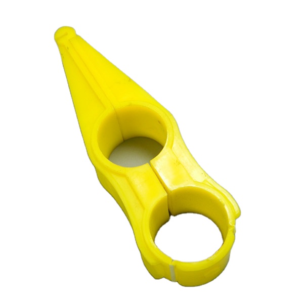 Poultry Feeder Drinker 25mm PVC Pipe Clamp Yellow For Poultry Water Supply