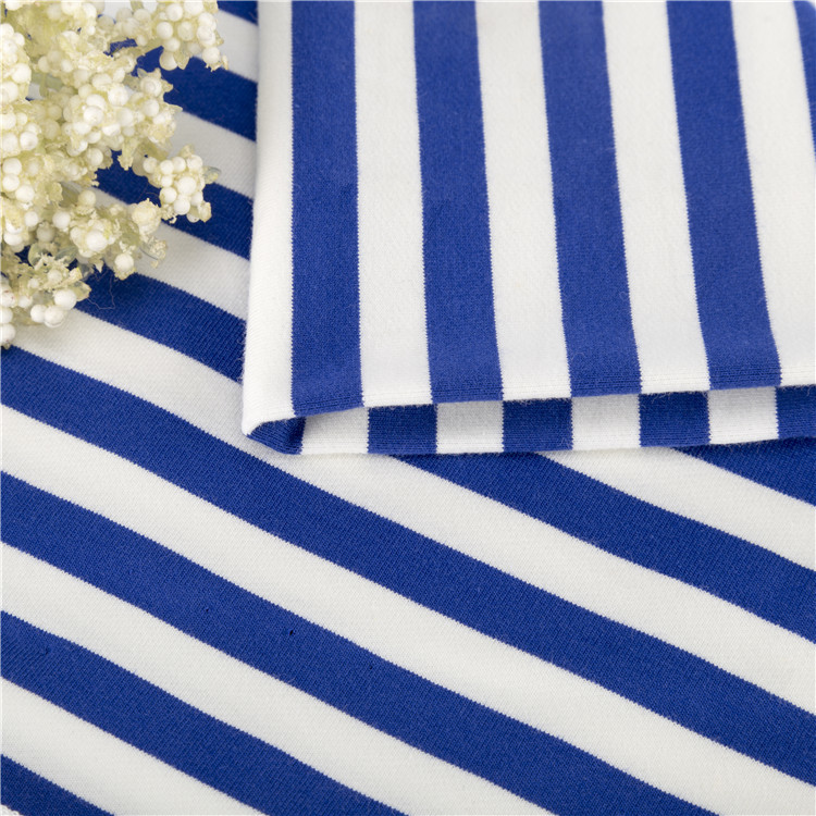 Easy Care Good Looking Hoddie Striped Cotton Fabric For French Terry