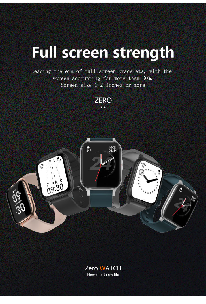 1.7Inch Touch Screen IP68 Waterproof Smartwatch Fitness Tracker Qianrun