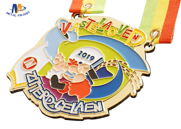 Personlized Metal Award Medals Colorful Filled Medailles 88.9*3MM