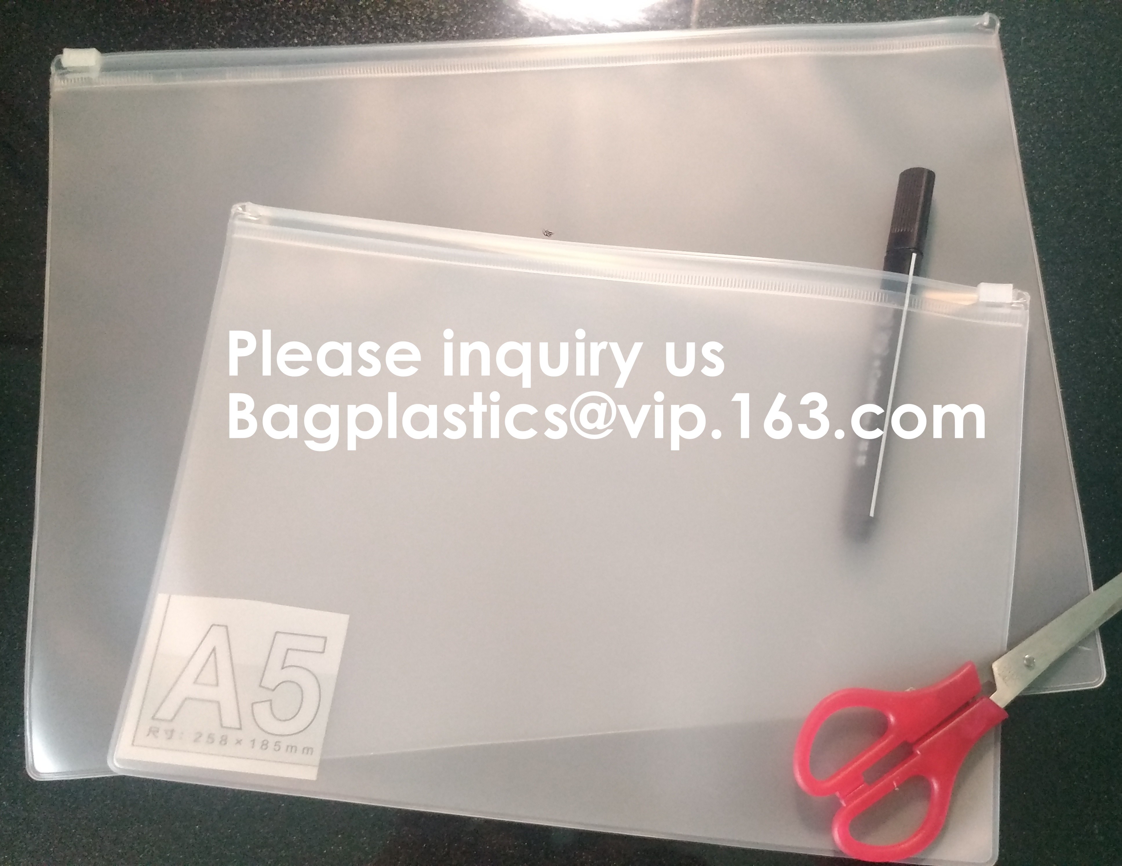File Packing Bag With Zipper K Zipper File Bag PVC Document Plastic Bag,Zipper Pouch Zipper File Bags File Holders