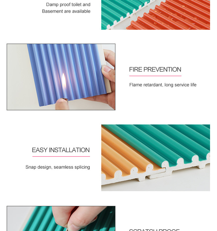 Co Extruded Wood Plastic Composite PVC Wall Panels 15mm