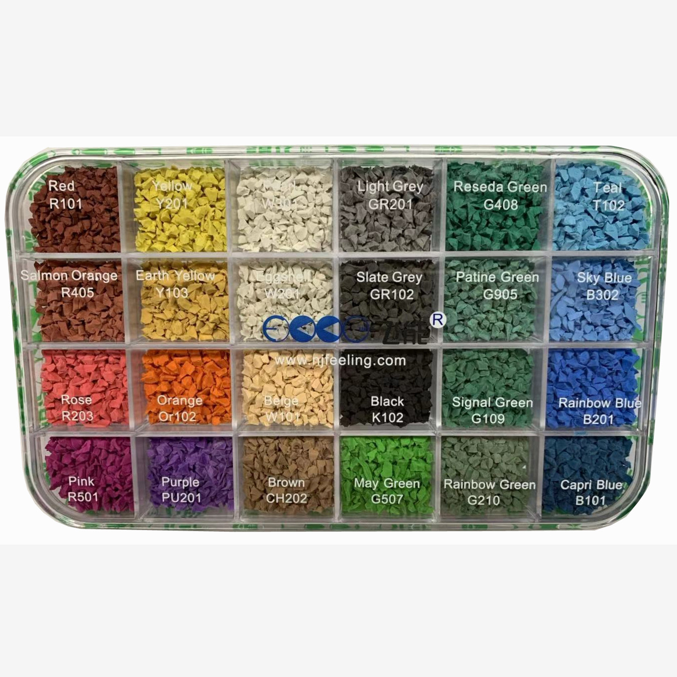Light Green Color Rubber Granules