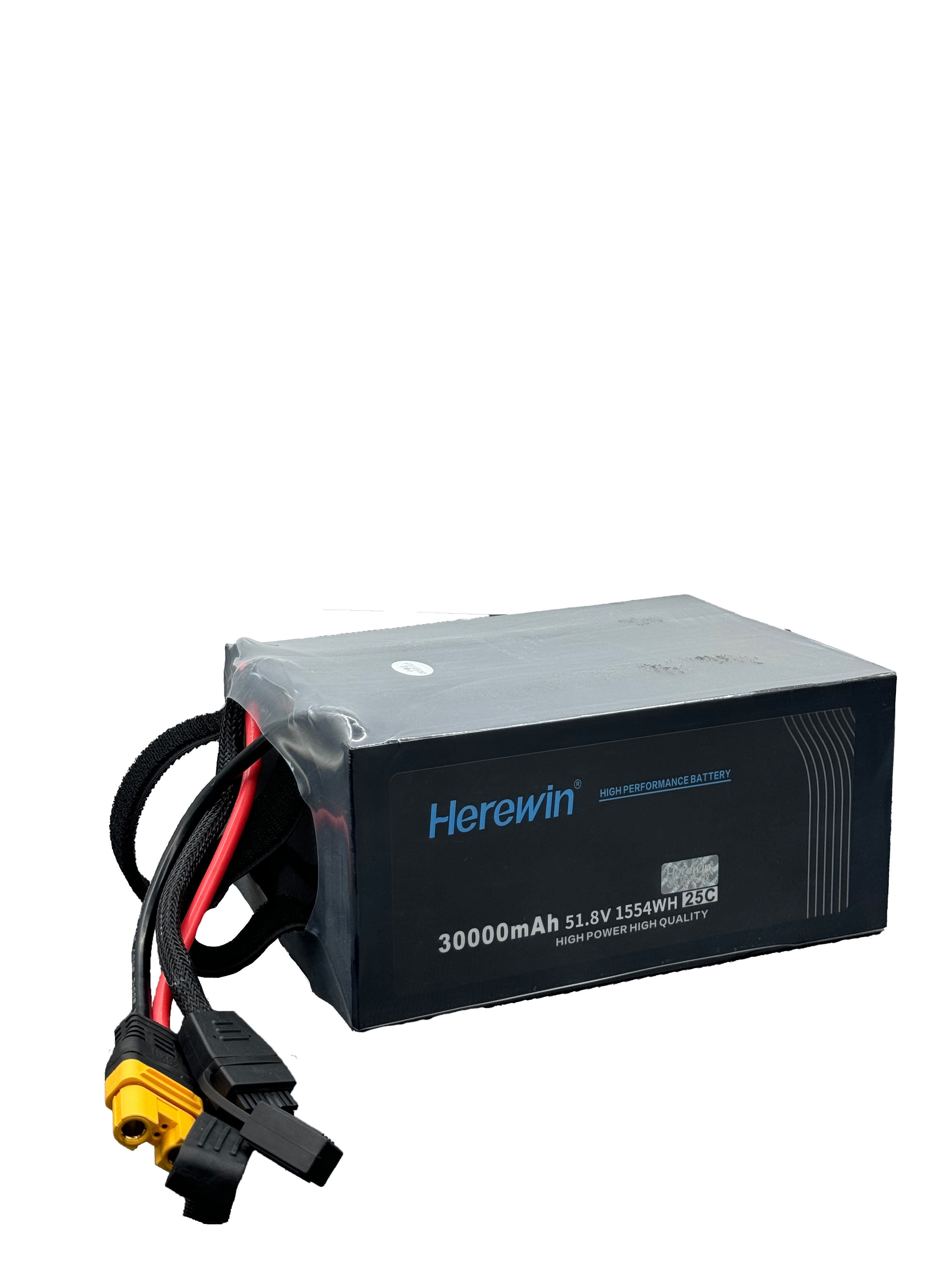 Delivery Drone LiPo 25C Uav Battery Pack 14S1P 30Ah 51.8V 30000mAh 8kg