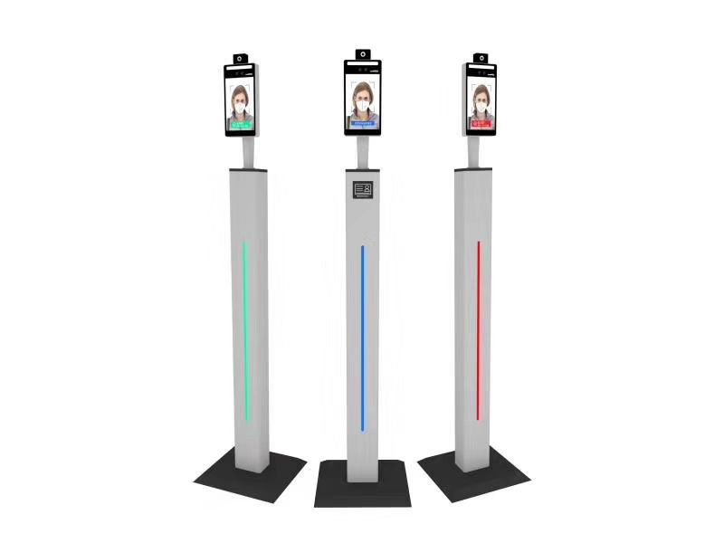 Capacitive Touch 200W Pixels Face Recognition access control system Temperature Measurement kiosk thermal scanner