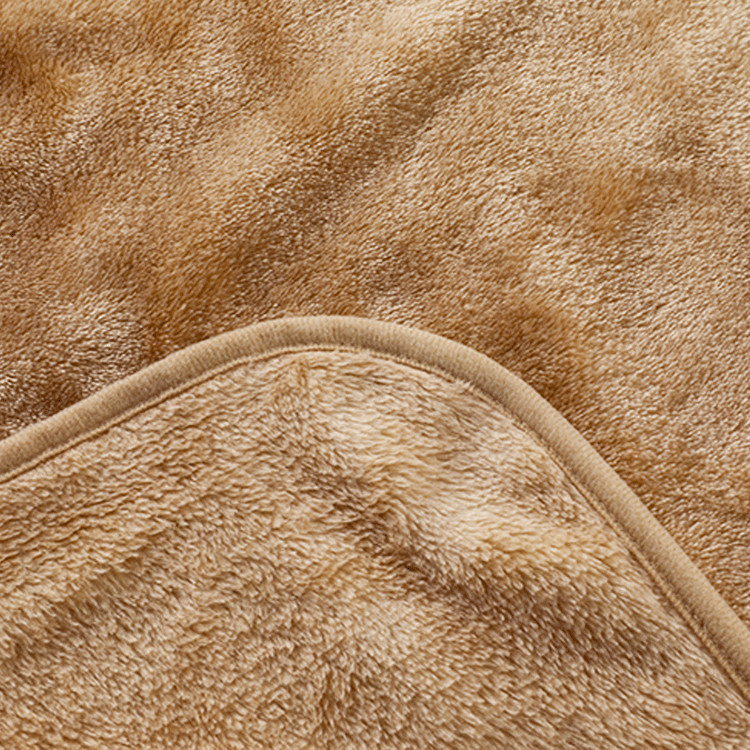 Beige Custom Flannel Blankets Embroidering 30X40 Soft Microfiber Blanket