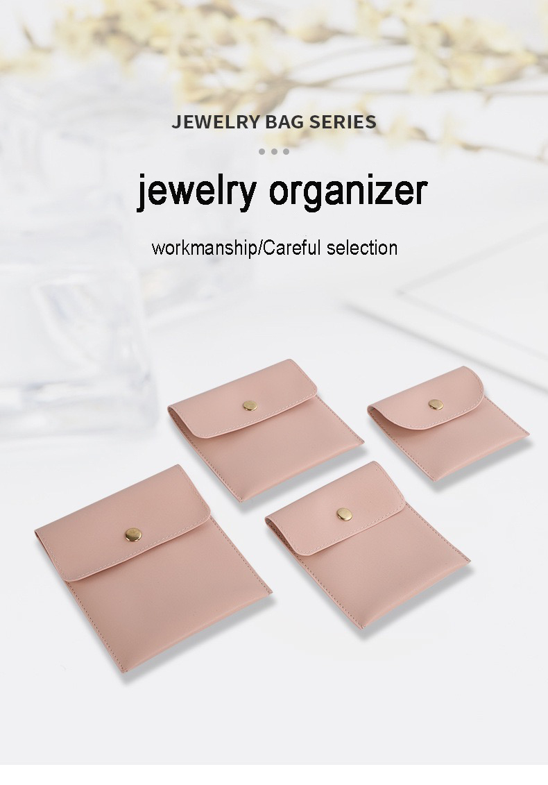 SF Professional Jewelry Packaging Factory Customized Pu Logo Jewelry Gifts Multi-Color Green Jewelry Bags