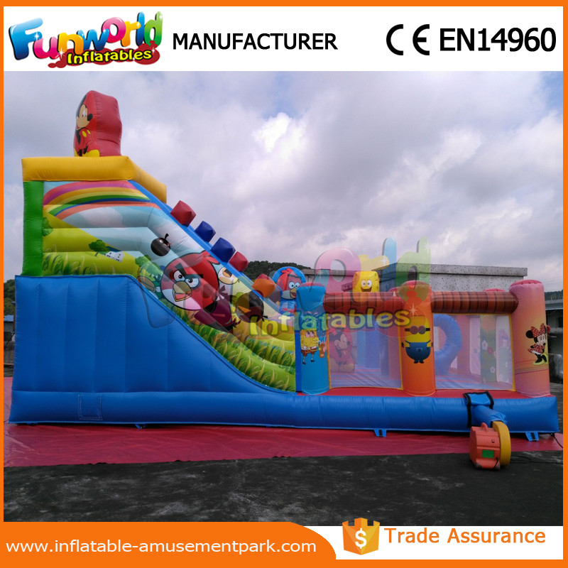 Mickey Mouse & Minion Combo Inflatable Bouncer Slide Jumping Castle for Kids