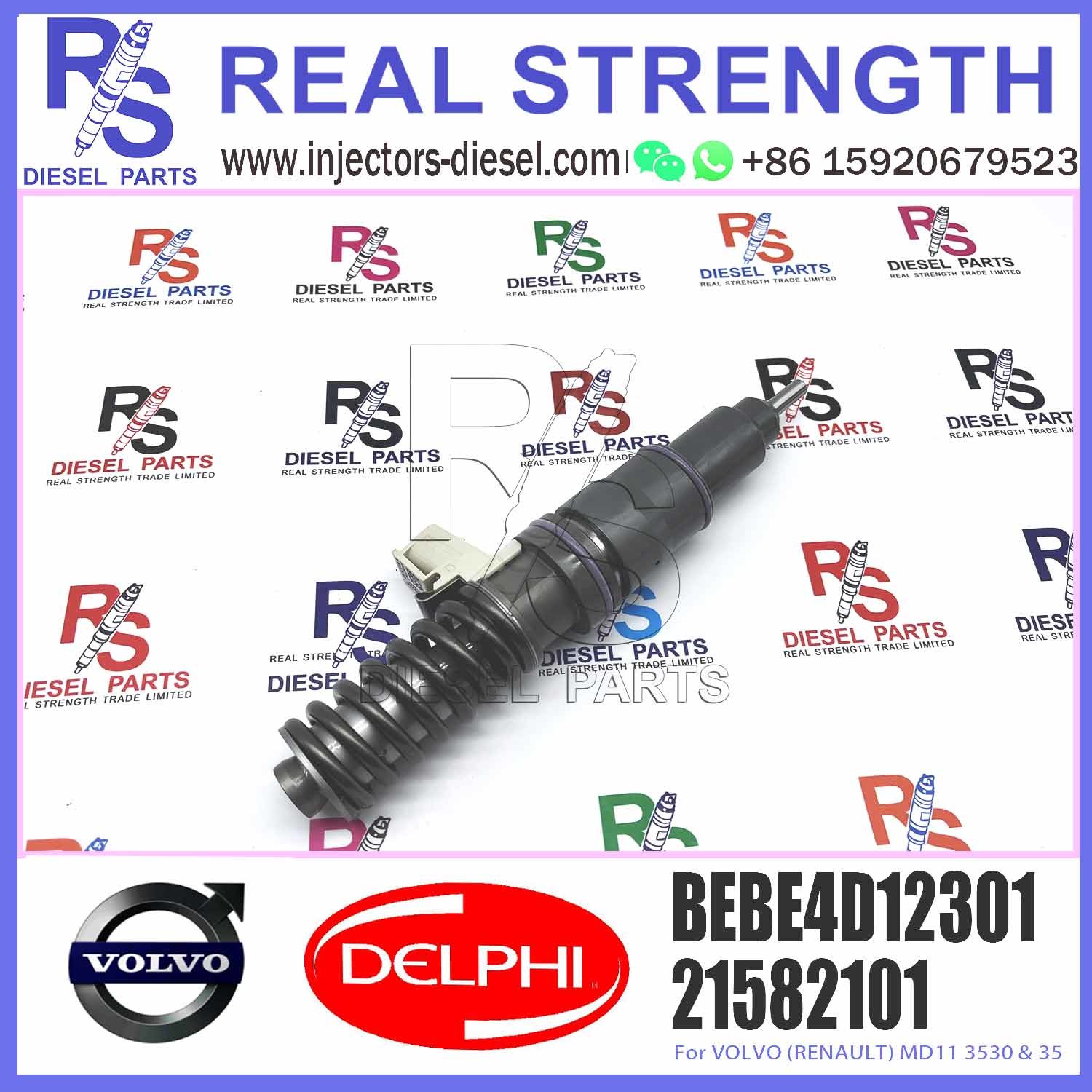 Direct Sale Diesel Fuel Injector 21582101 20747797 BEBE4D12301 For V-O-L-V (RENAULT) MD11 3530 & 35