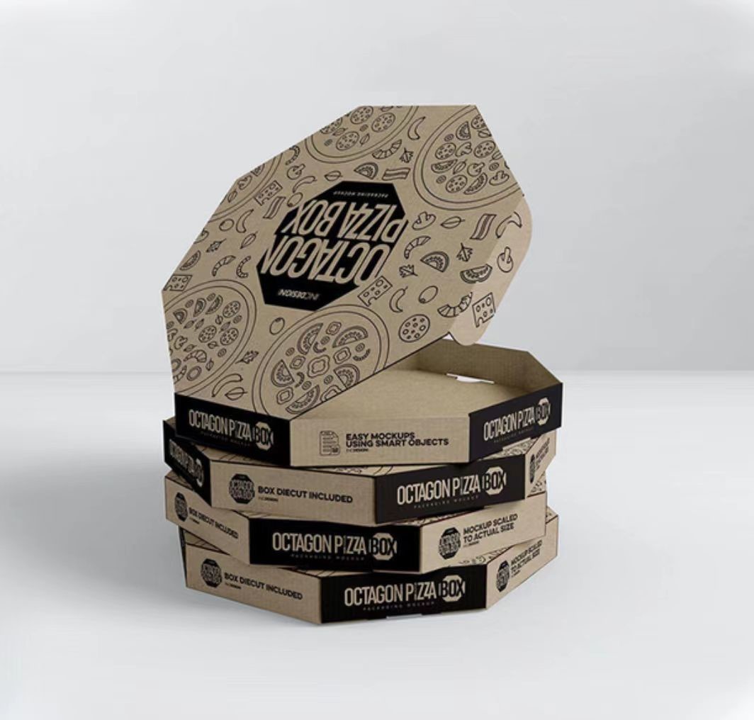 Custom Takeaway Octangle Pizza Food Packaging Box Lead Time 12 Days for Food