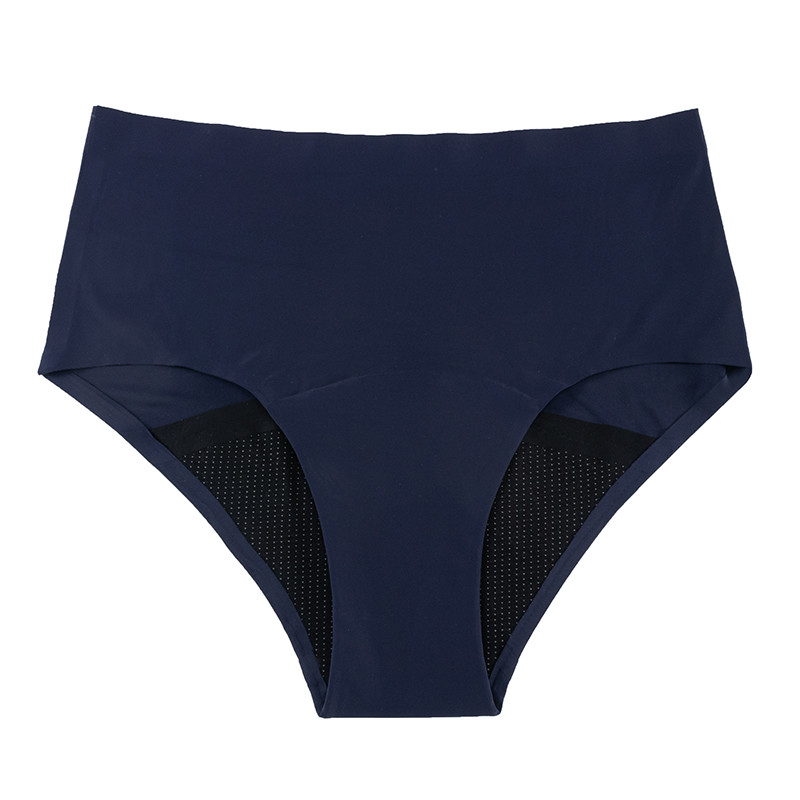 Leakproof High Waist Period Panties For Teens Seamless Menstrual Panties 4 Layers 6 Colors