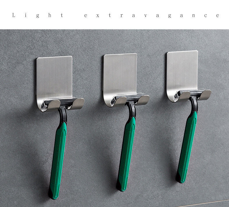 Wall Hanging Bathroom Robe Hook Razor Hanger Shower Convenience To Use