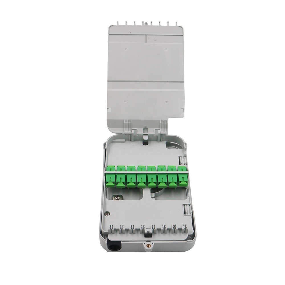 SC APC Adapters 12mm Cable 8/16 Ports Ftth Fiber Optic Terminal Box