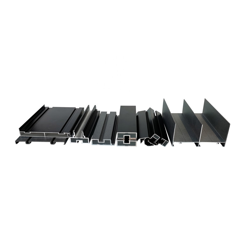 Anodized Custom Aluminum Extrusions , Black 6063 Extruded Aluminum T Slot