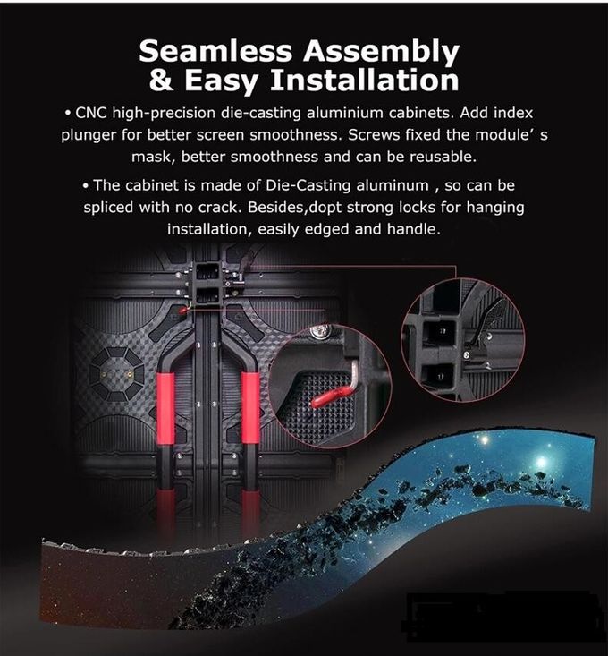 SMD1515 1000nits Rental LED Video Wall P4.81 P5.95 P6.25 EMC