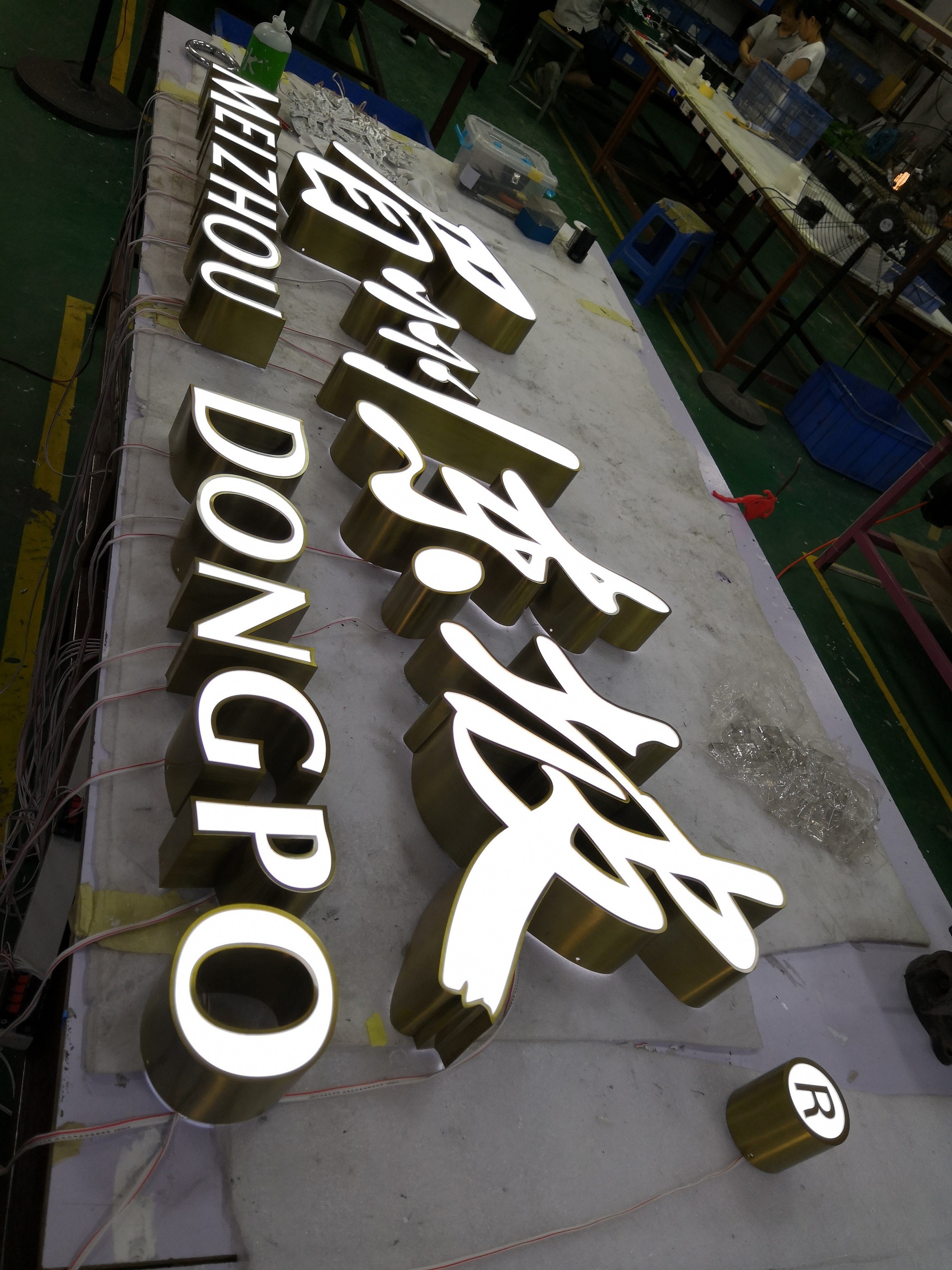Stainless Steel 3D LED Acrylic Signage , Outdoor Lighted Letters For Buildings