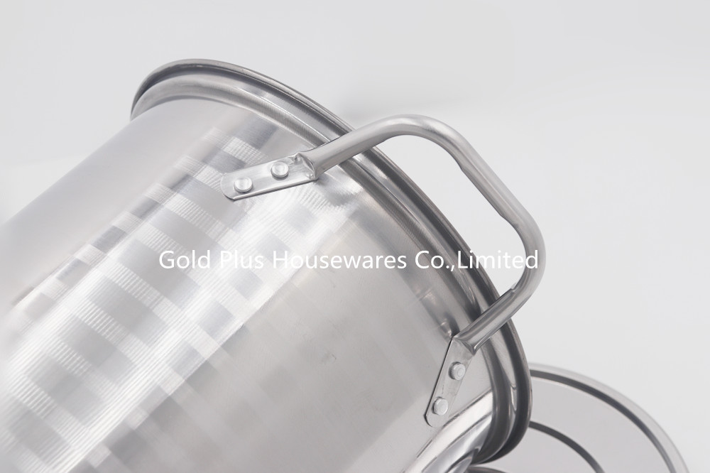 0.111CBM 30cm Stainless Steel Soup Bucket Stock Pot With Lid