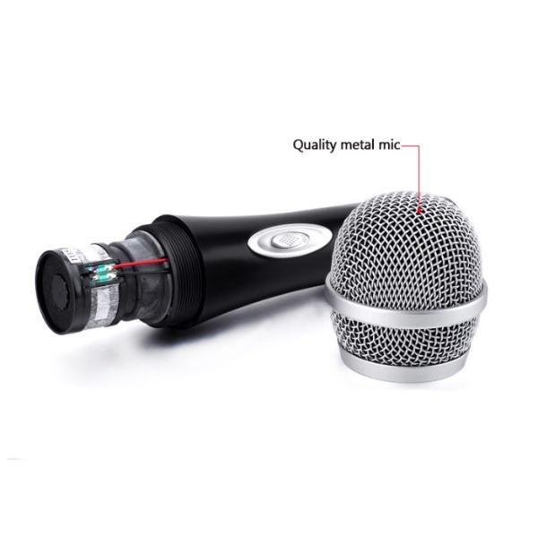 Handheld Mini Conference System Microphone Wired Singing Microphone Black Color