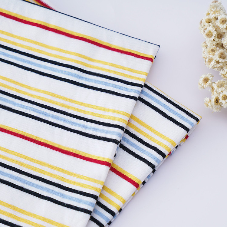 Single Side Cotton T Shirt Material , 180cm Soft Plain Cotton Jersey Fabric