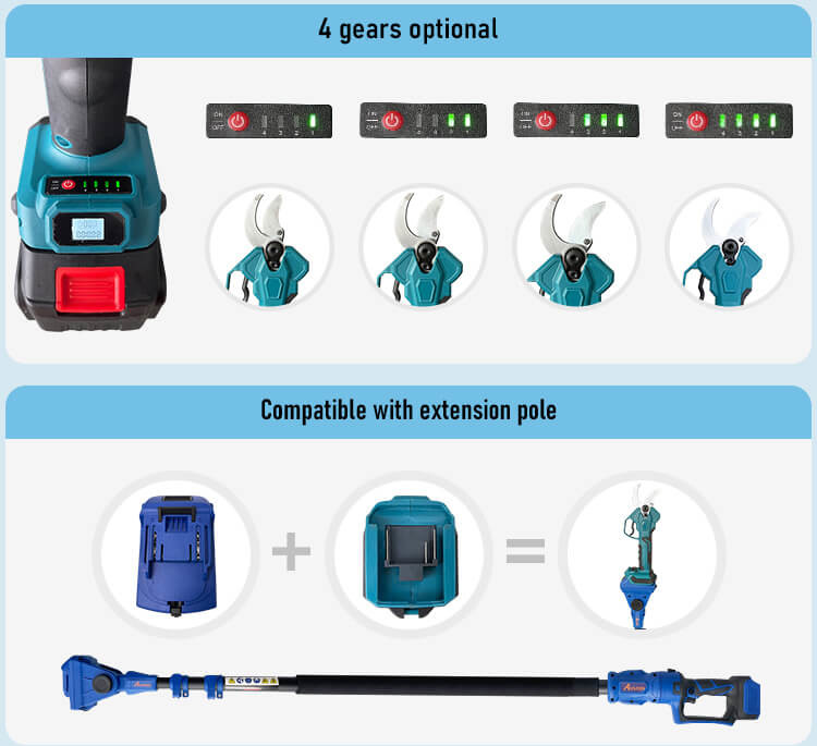 2024 Cordless Battery Operated Branch Cutter Electric Powered Pruning Saw Pruners Branch Lopper