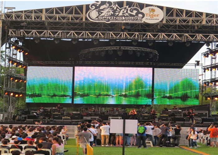 Full Color Led Backdrop Screen Rental P3.91 Square Led Display With Aluminum Frame