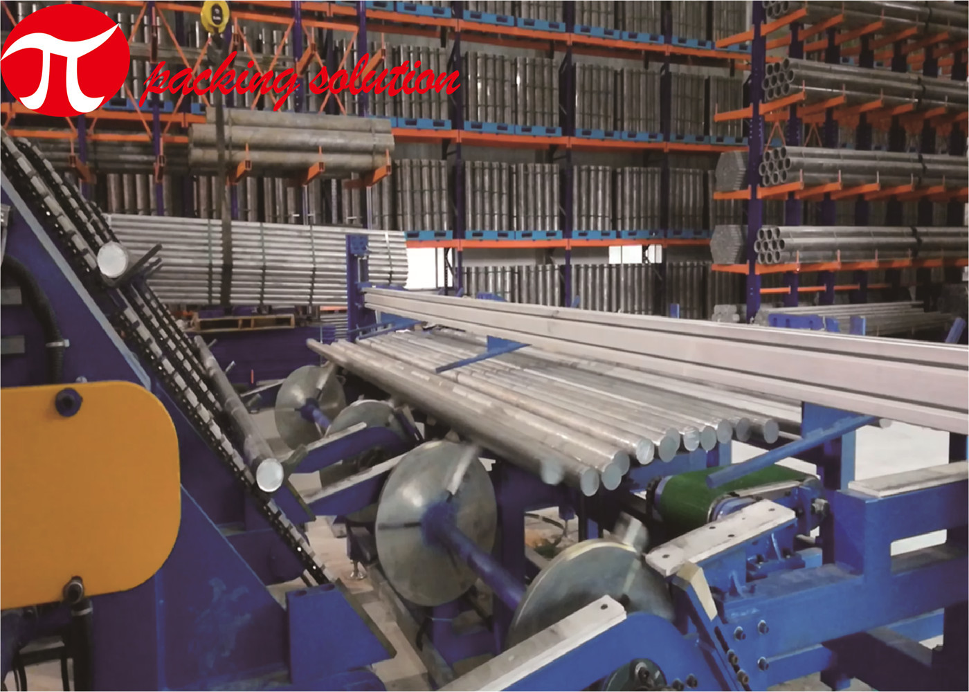 Bundle Steel Pipe Steel Tube Packing Machine With Material Fixing And Cutting By Manual