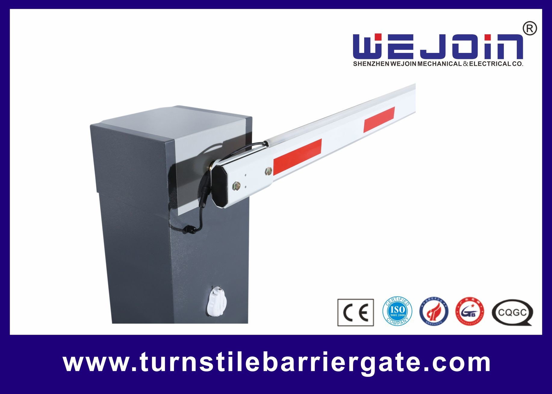 Aluminum 6m IP55 300W Boom Parking Barrier Gate 220VAC