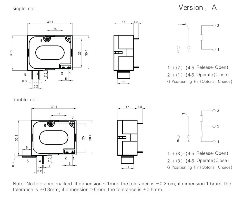 1B Contact Form Mechanical Latching Relay with 60A 250VAC Rated Load