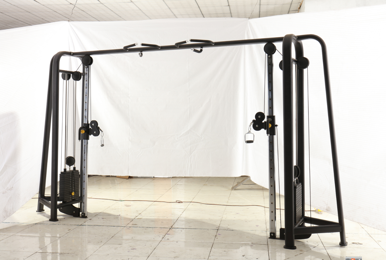 Squat Rack Cable Crossover Machine Gym Equipment Adjustable Pulley Back Exercise