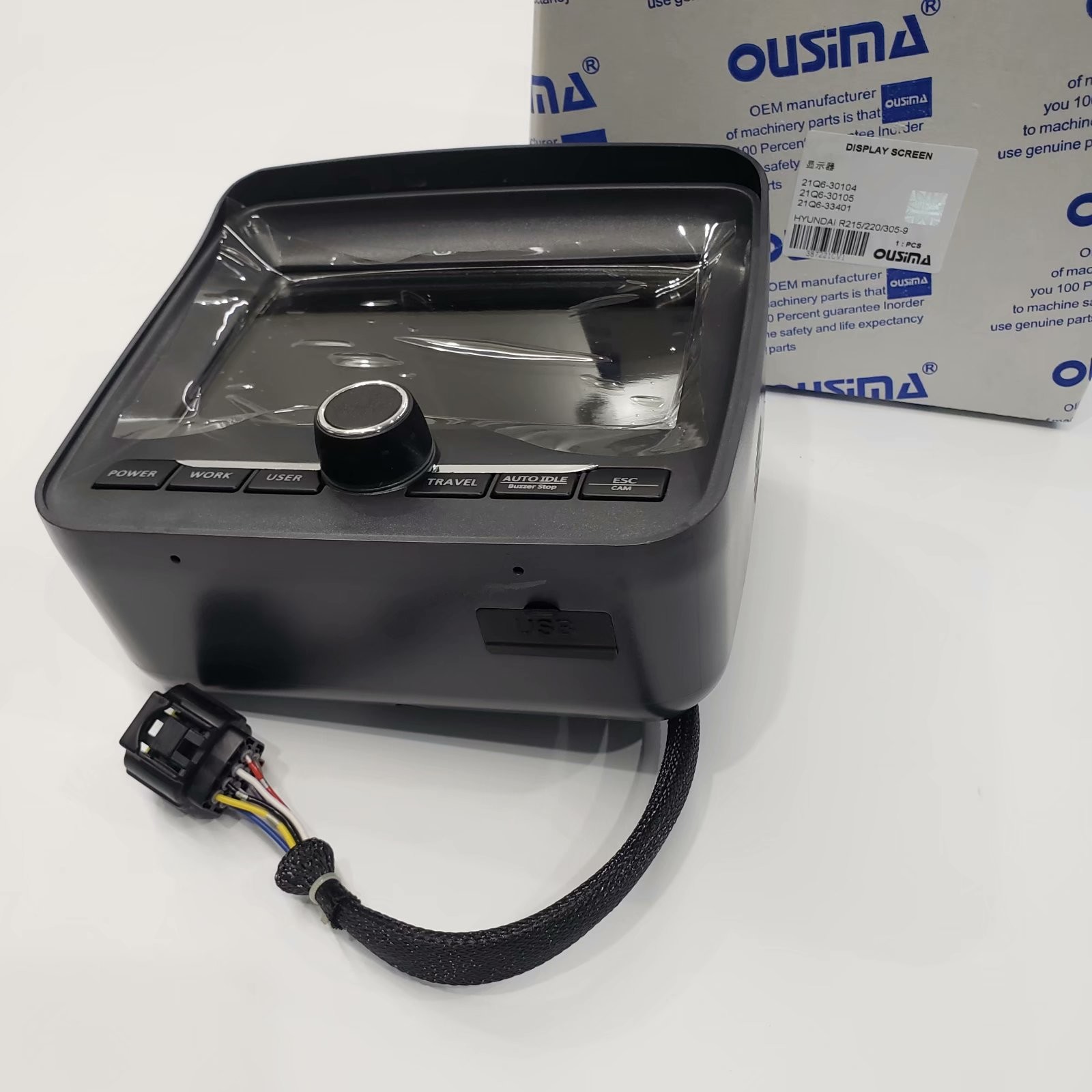 21Q6-33401 Hyundai Excavator Parts , Monitor Display Panel 21Q6-30104 21Q6-30105