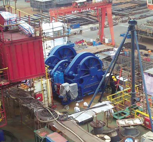 AC380V Hydraulic Diesel 30 Ton Tugboat Winch For Anchor