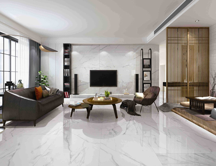 Renewable 24x48 Porcelain Tile 60*120 Cm Size Fine Air Permeability Super White Color