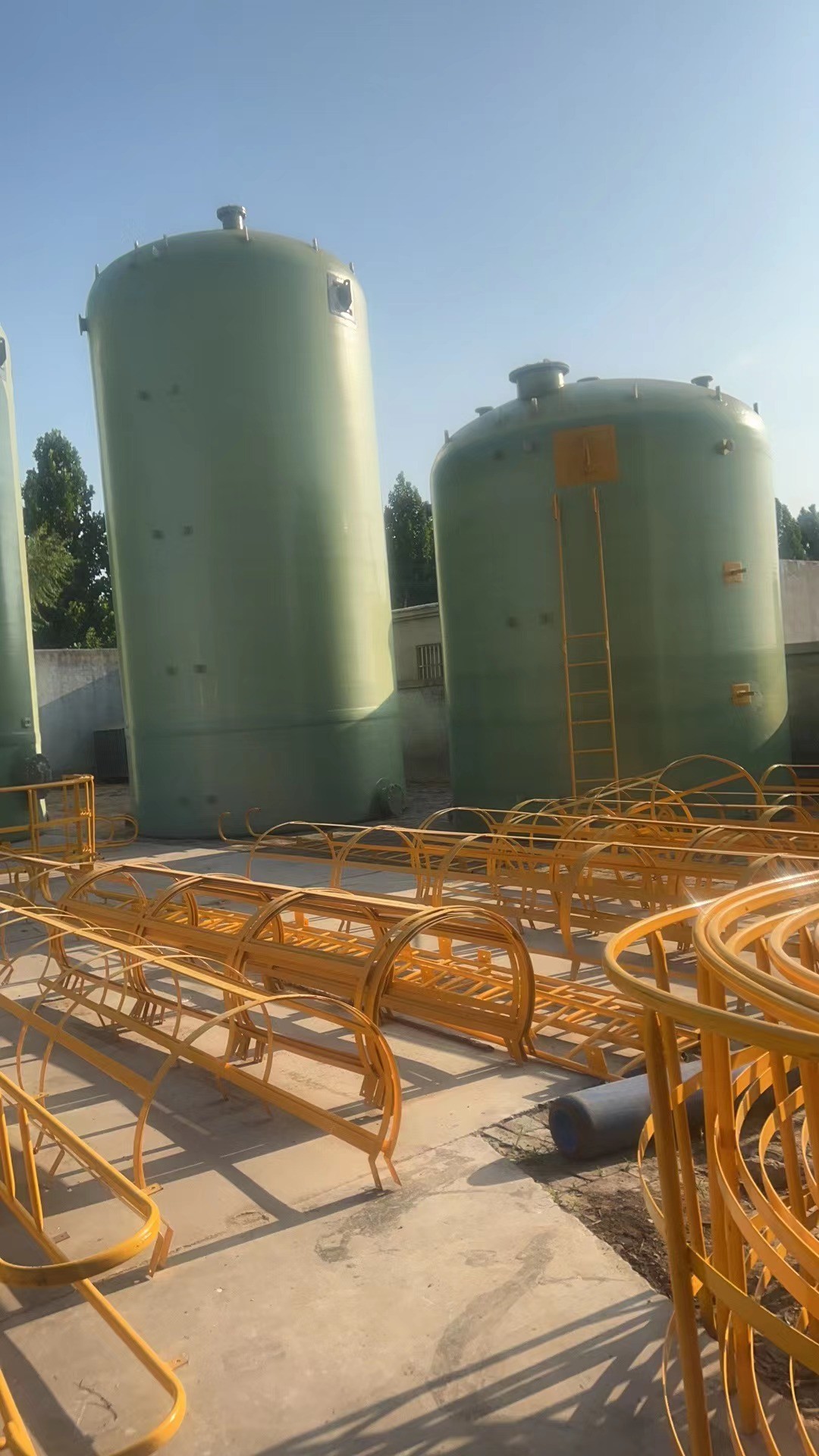 Light Weight Industrial Round Frp Storage Tank For Chemical Mixing