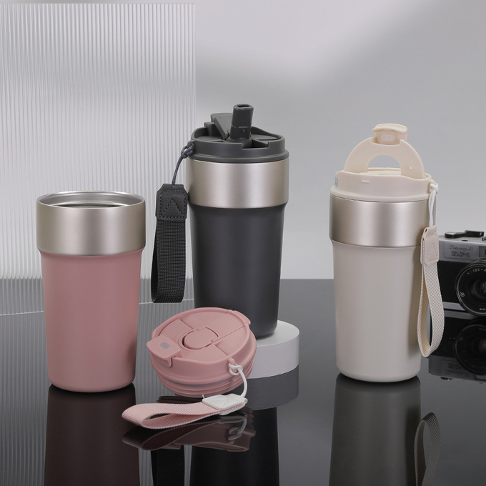 Custom Isolierte Kaffeetasse Travel Thermal Edelstahl Vakuum Wieder Verwendbare Kaffeetasse Hot Water Cup Electric Travel