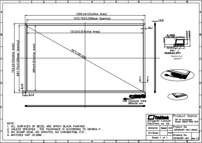 IR Frame Touch Screen For LCD