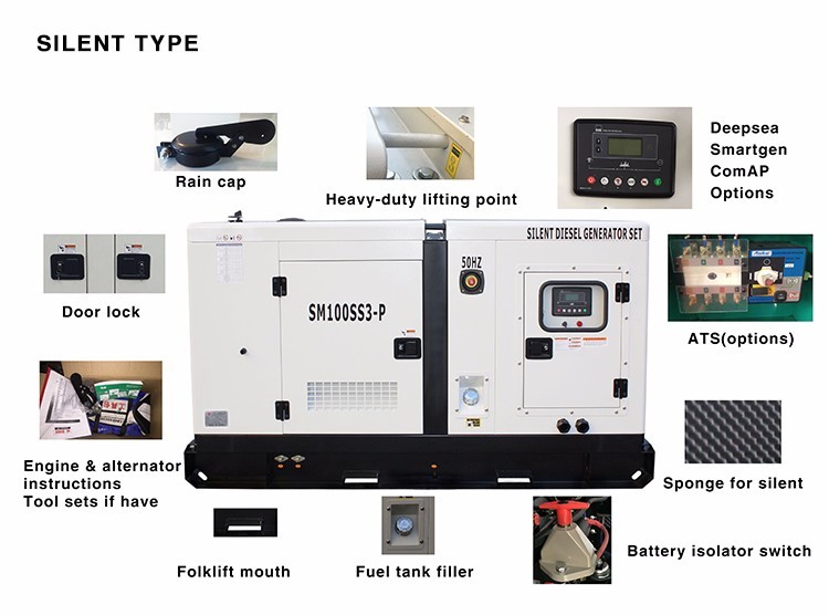 60Hz 220V Rated Yangdong Diesel Generator , Quiet Power Generator Single Phase