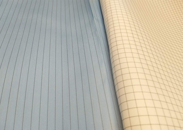 Blue Anti Static Lining Fabric 60gsm And 110gsm lightweight