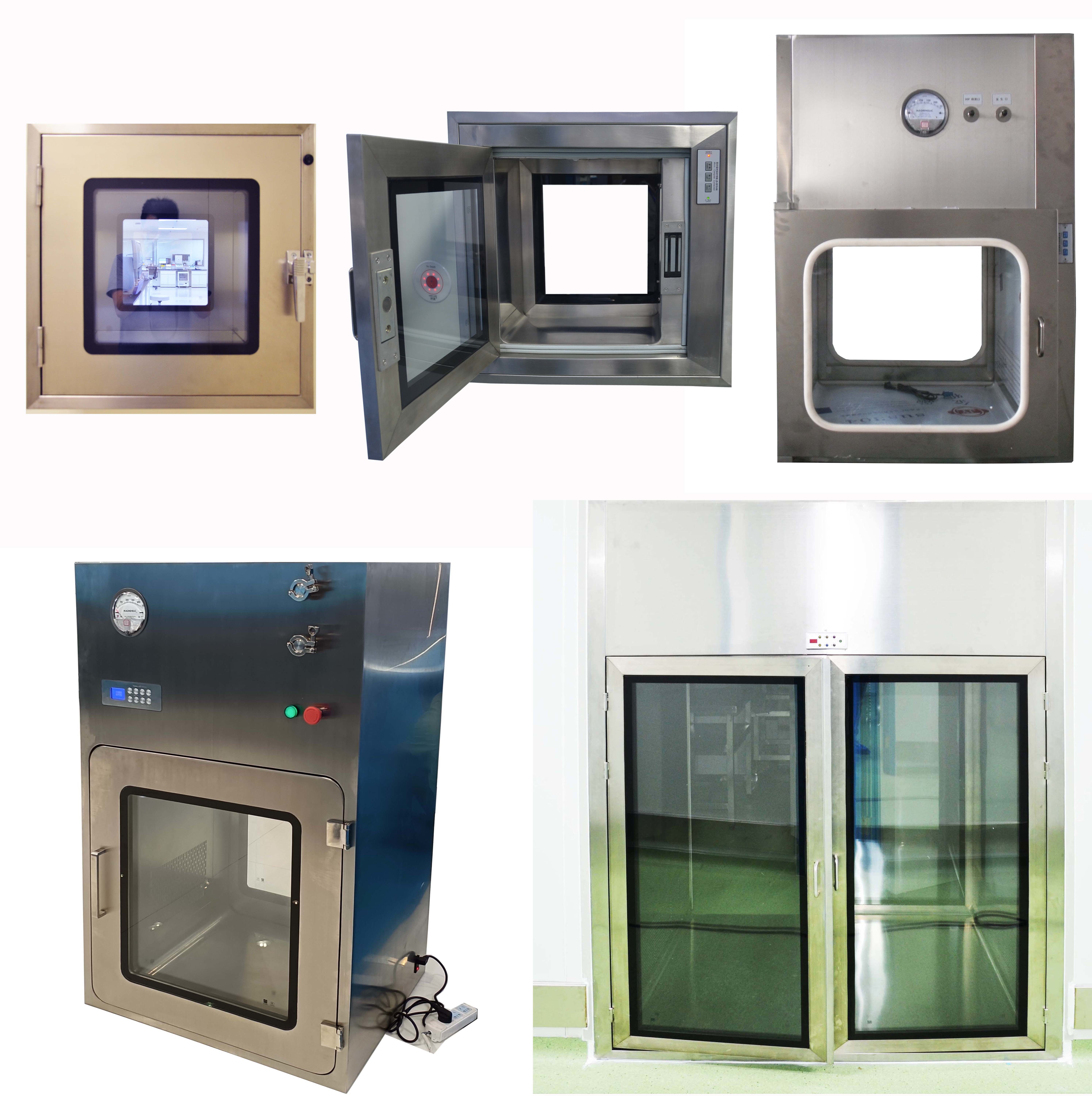 Powder Coated SUS304 Cleanroom Static Pass Box Clean Pass Box 50KG