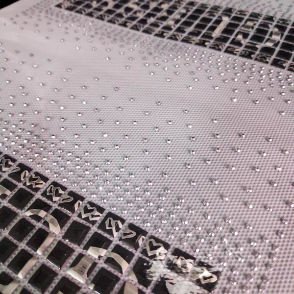 White Rhinestone Custom Shirt Patches , GUESS Letter Patches For Clothes