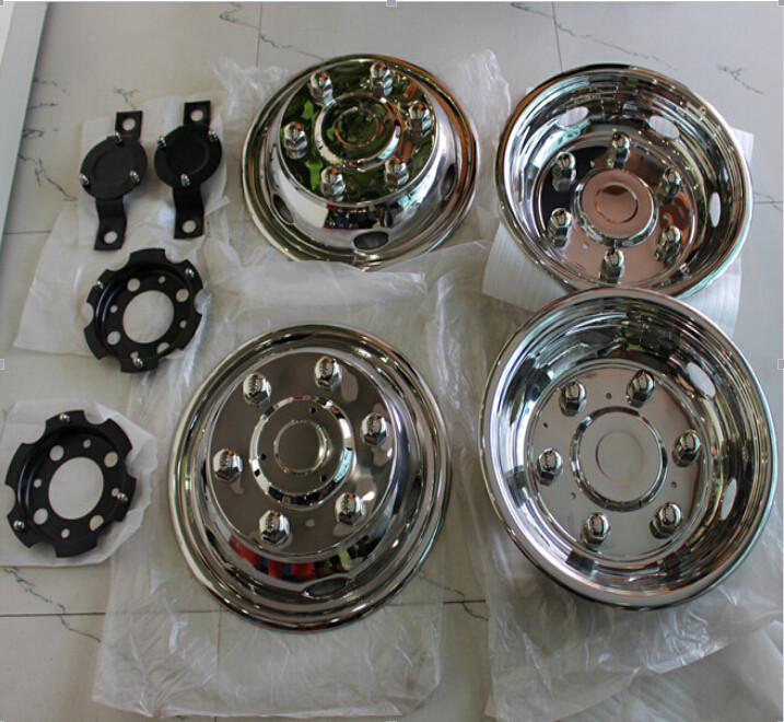 16 Inch Stainless Steel Wheel Covers , Durable Universal Bus Wheel Simulators