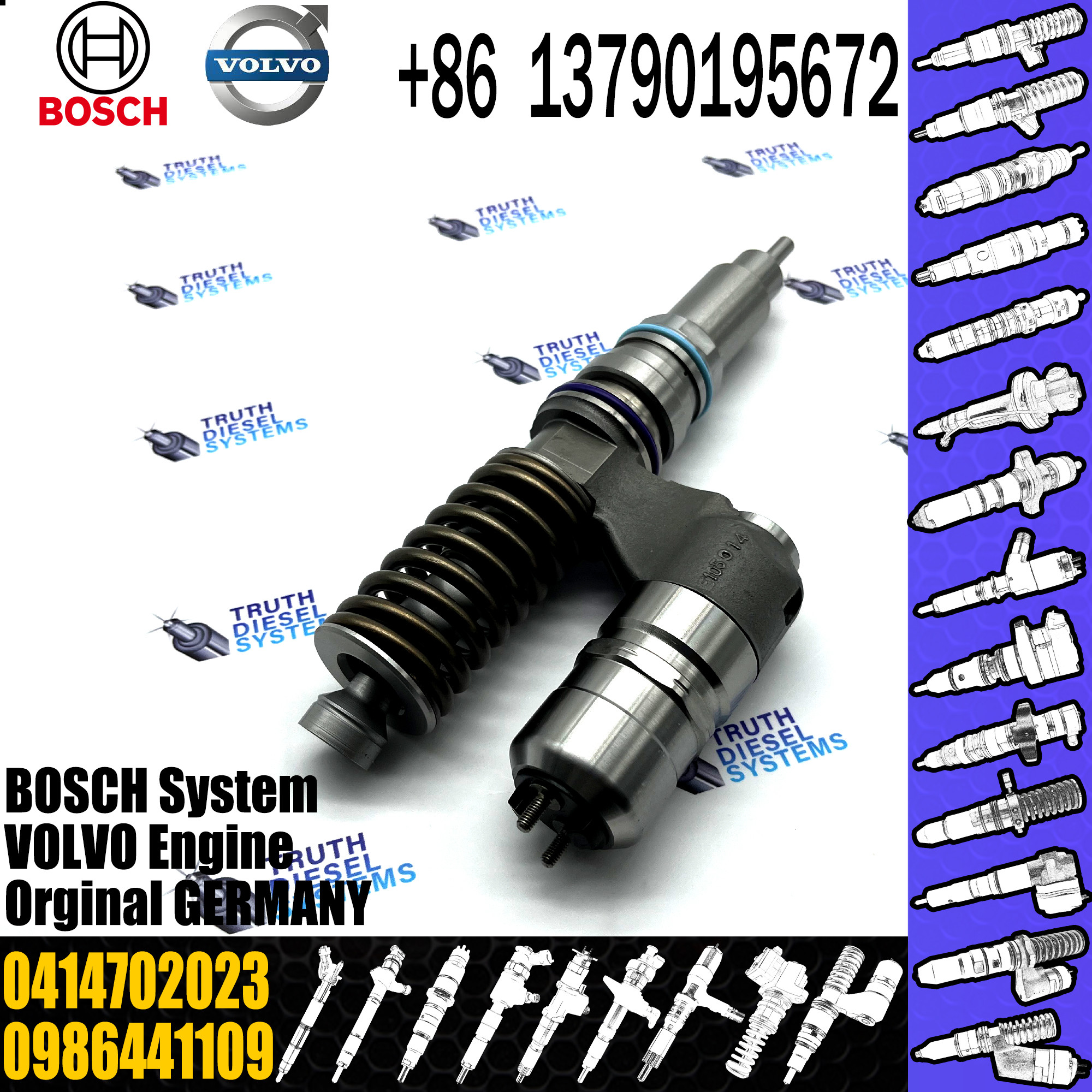 0414702023 BOSCH Diesel fuel Unit pump assembly 0414702013 0414702023 3829644 0986441109 for VOL penta engine