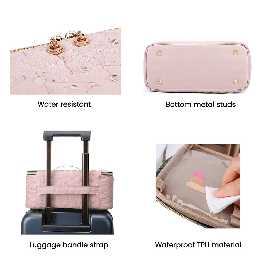 water resistant Velvet Make Up Travel Organizer For Women