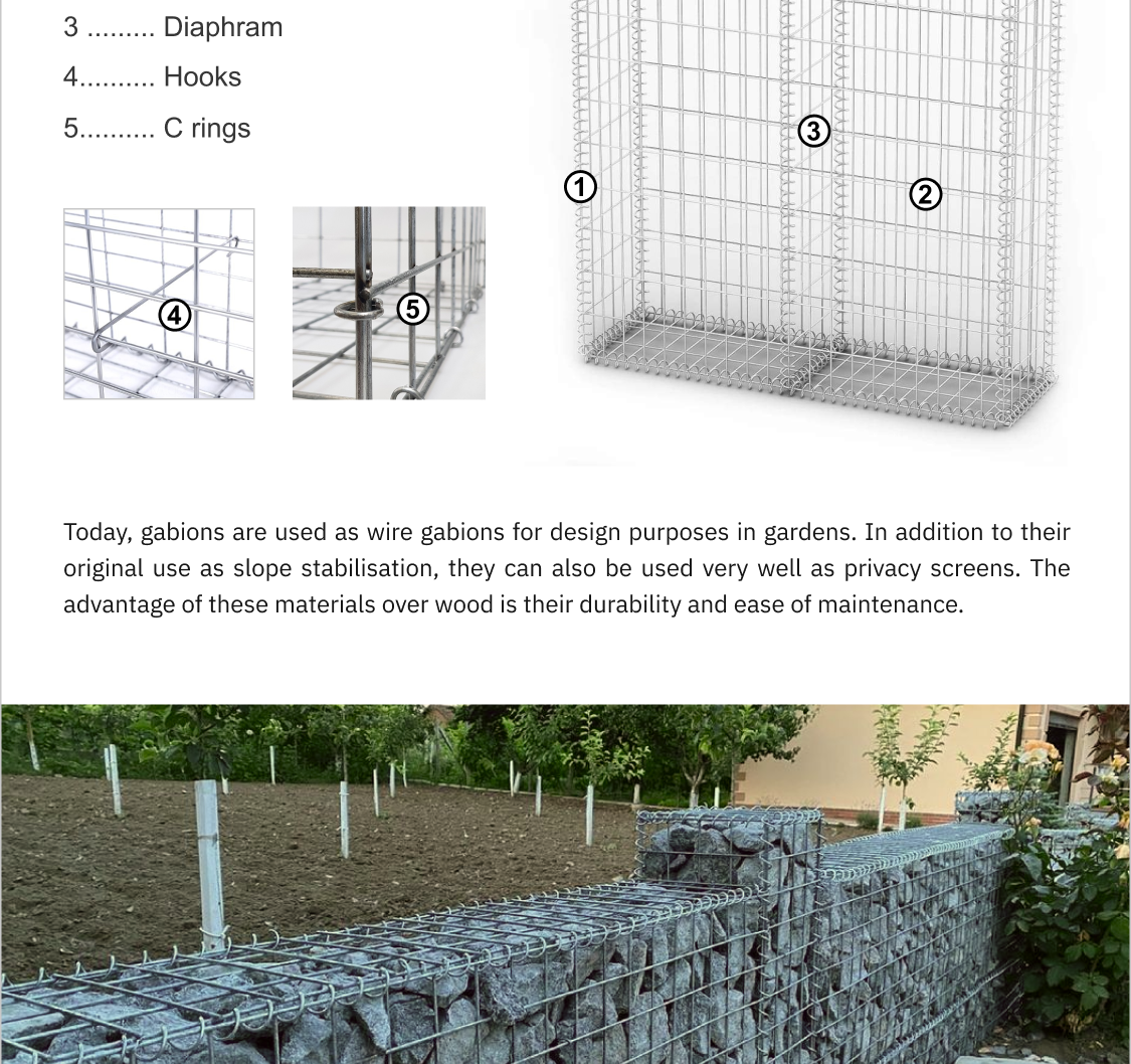 Square 2mm Welded Gabion Box For Civil Engineering