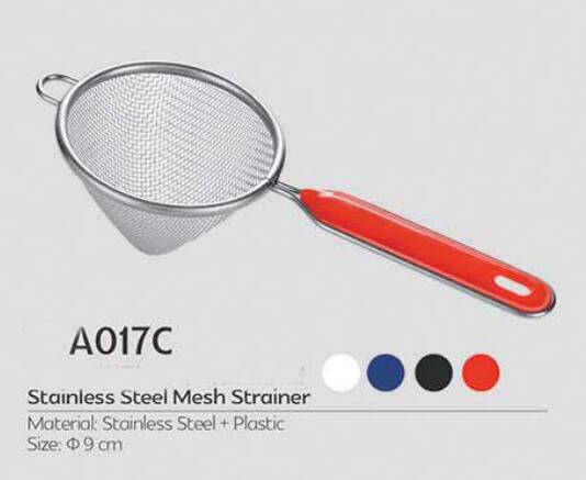Kitchen utensils stainless steel coarse strainer with plastic handle