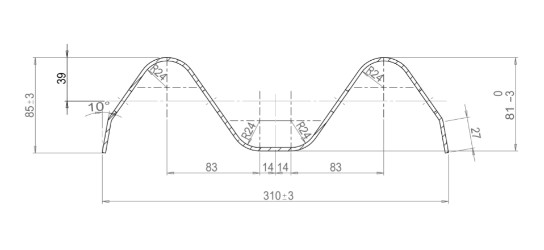 W Type Cold Rolled Steel Profiles Good Performance For Highway Guardrail