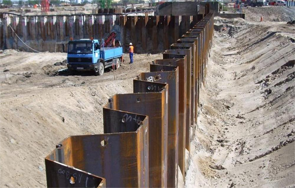 Hot rolled U steel sheet piling engineering construction