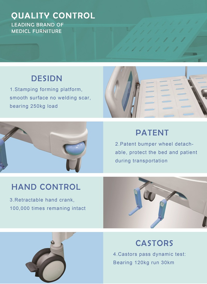 Flat Hospital Beds 2 Function Manual 2 Crank Hospital Bed With Mattress Good Price For Hospital