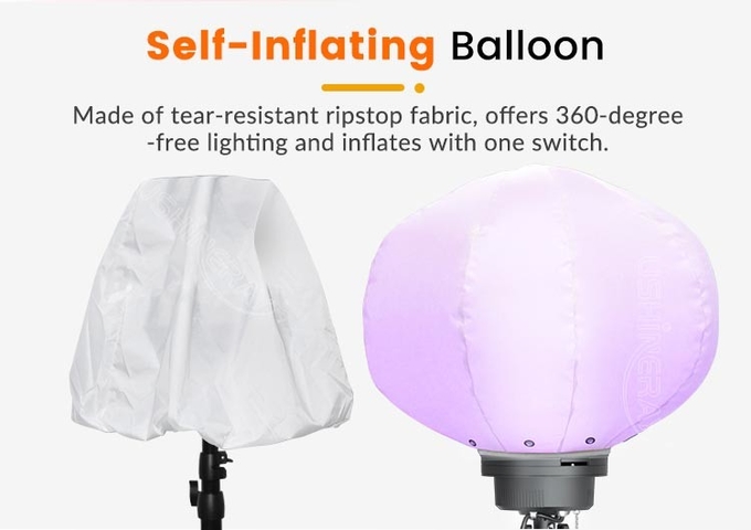 200W Mobile Lighting Tower Colorful Lighted Balloons For Party Event