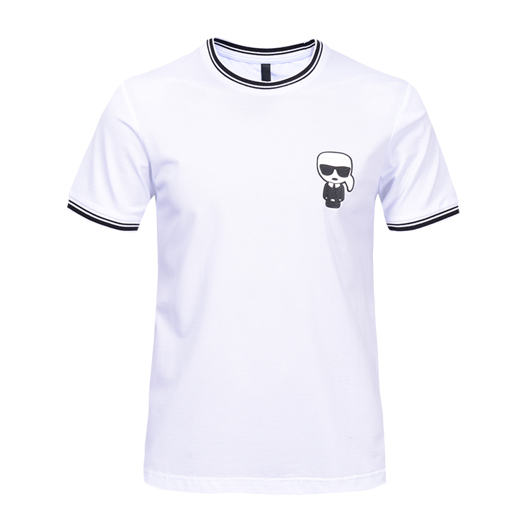 Black Stylish Mens T Shirts S-XXXL Size Eco Friendly OEM ODM OBM Service